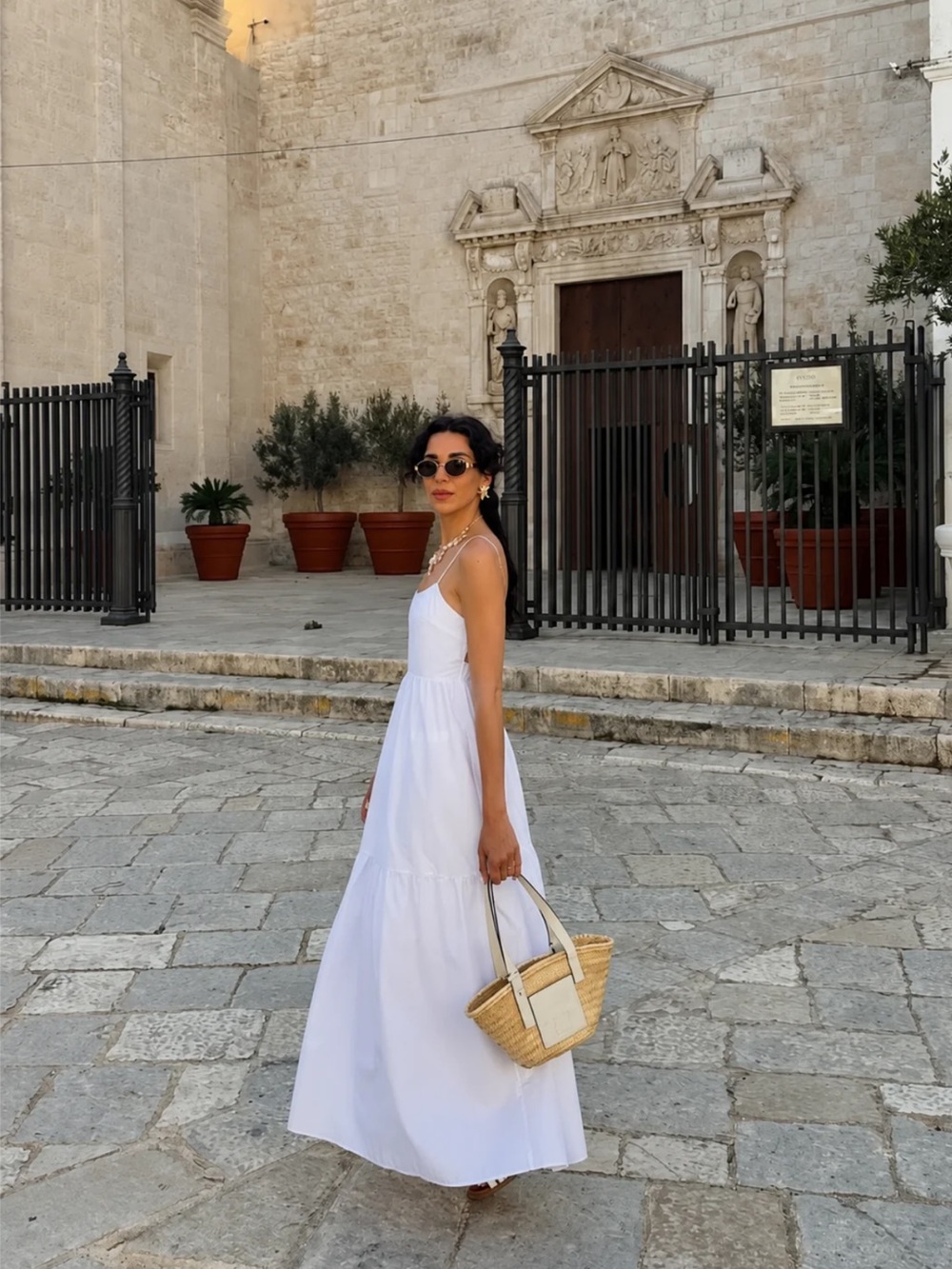 NWT Commense White Solid Backless Long Dress